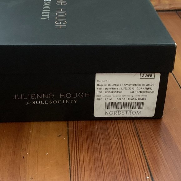 Julianne Hough for Sole Society Idelle Bootie, black leather, size 9.5, EUC - Picture 12 of 12
